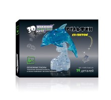 3D Crystal Puzzle Дельфин на подставке со светом 29022A (YJ6917) (120/60)